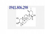 2CTPT: C30H48O4 KLPT: 472.70 Số CAS: 4547-24-4 Nhóm chất: Triterpenoid Mã sản phẩm: Nguồn dược liệu: Ổi, Bằng lăng Xác định cấu trúc: Đóng gói: 10mg, 20mg, 50mg Số lô:ydroxyursolic acid | Corsolic acid