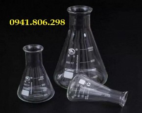 Bình nón 250ml 150ml 100ml 50ml - Bình tam giác thủy tinh 250ml 150ml 100ml 50ml cổ trơn