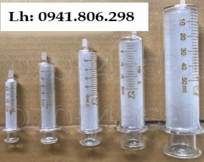 Bơm Tiêm Thuỷ Tinh Các Kích Cỡ 2ml, 5ml, 10ml, 20ml, 50ml