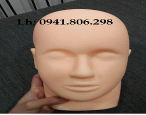 Đầu Manocanh Silicon Mềm, Đầu Canh Tập Nối Mi, Massage Trong Spa