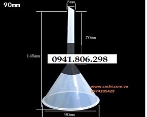 Phễu nhựa rót hóa chất phi 9